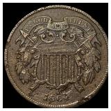 1864 Two-Cent Piece NEARLY UNCIRCULATED