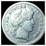 1896-O Silver Barber Dime LIGHTLY CIRCULATED