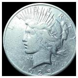 1925-S Silver Peace Dollar ABOUT UNCIRCULATED