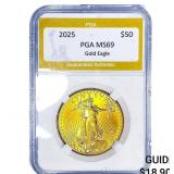 2025 1oz $50 Gold Eagle PGA MS69