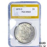 1879-O Morgan Silver Dollar PGA MS63
