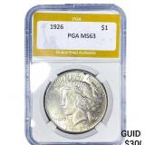 1926-O Silver Peace Dollar PGA MS63