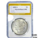 1890-S Morgan Silver Dollar PGA Brilliant UNC