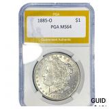 1885-O Morgan Silver Dollar PGA MS64
