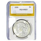 1926 Silver Peace Dollar PGA MS63
