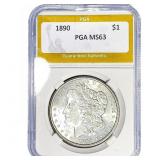 1890 Morgan Silver Dollar PGA MS63