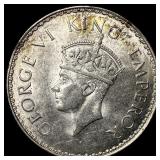 1941 British India Silver 1 Rupee UNCIRCULATED