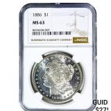 1886 Morgan Silver Dollar NGC MS63