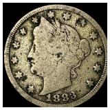1883 Liberty Head Nickel (No Cents) LIGHTLY CIRCUL