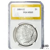 1884-CC Morgan Silver Dollar PGA MS63
