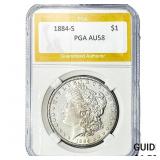 1884-S Morgan Silver Dollar PGA AU58