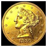 1880 Liberty Head Half Eagle $5 Gold CHOICE AU