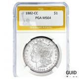 1882-CC Morgan Silver Dollar PGA MS64