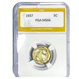 1937 Buffalo Nickel PGA MS66