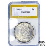 1885-O Morgan Silver Dollar PGA MS63
