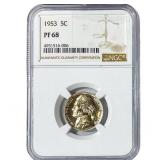 1953 Jefferson Nickel NGC PF68