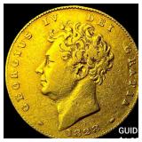 1828 United Kingdom George IV Gold 1/2 Sovereign