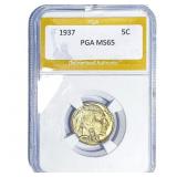 1937 Buffalo Nickel PGA MS65