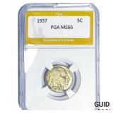 1937 Buffalo Nickel PGA MS66