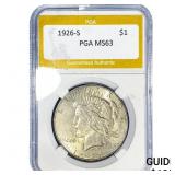 1926-S Silver Peace Dollar PGA MS63
