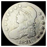 1831 Capped Bust Silver Half Dollar LIGHTLY CIRCUL