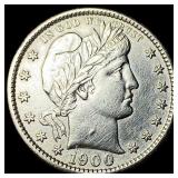 1900 Barber Silver Quarter CHOICE AU