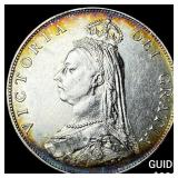 1887 Great Britain Silver 1 Florin