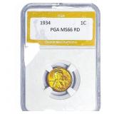 1934 Wheat Cent PGA MS66 RD