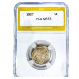 1937 Buffalo Nickel PGA MS65