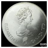1973 Canada Silver $5- Montreal XXI Olympics
