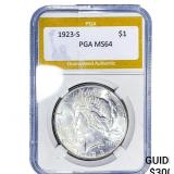 1923-S Silver Peace Dollar PGA MS64