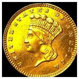 1857 Gold $1 Indian Head Type 3 UNCIRCULATED