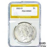 1922-D Silver Peace Dollar PGA MS64