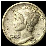 1916-S Silver Mercury Dime CLOSELY UNCIRCULATED