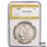 1886 Morgan Silver Dollar PGA MS64
