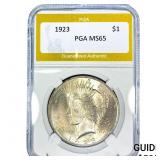 1923 Silver Peace Dollar PGA MS65