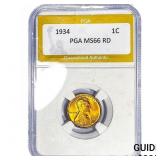1934 Wheat Cent PGA MS66 RD
