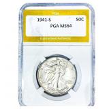 1941-S Walking Liberty Half Dollar PGA MS64