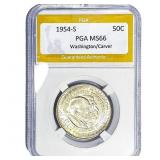 1954-S Washington Carver Half Dollar PGA MS66