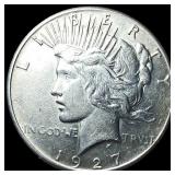 1927 Silver Peace Dollar CHOICE AU