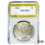 1926 Silver Peace Dollar PGA MS63