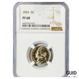 1953 Jefferson Nickel NGC PF68