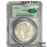 1898-O CAC Morgan Silver Dollar PCGS MS65