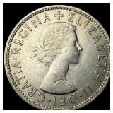 1962 Great Britain Silver 2 Shillings