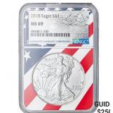 2018 Silver Eagle NGC MS69
