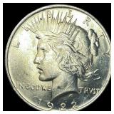 1922 Silver Peace Dollar GEM BU