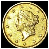 1851 Gold $1 Liberty Head Type 1 CLOSELY UNCIRCULA