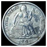 1891 Silver Dime HIGH GRADE