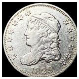 1829 Capped Bust Silver Half Dime CHOICE AU