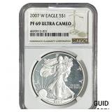 2007-W Silver Eagle NGC PF69 Ultra Cameo